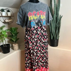 Reworked Band Tee Dress